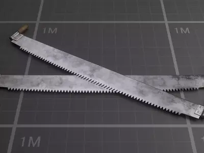 Used Soviet Saw Low-poly 3D model