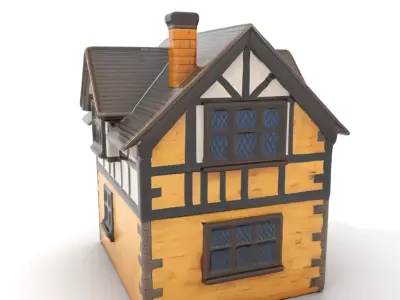 Charming Tudor Cottage model pack Low-poly 3D model