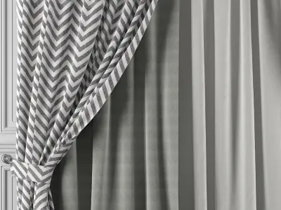 Curtain Set 444 3D model