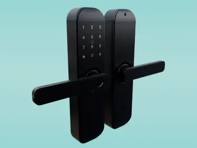 Large Digital Door Lock Low-poly 3D model