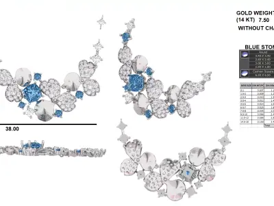 pendent diamond tiara 3D print model