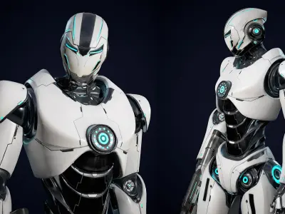 Robot 1 Low-poly 3D model buy