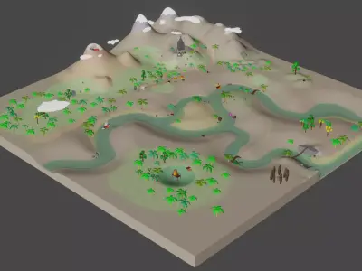 lost World lost land pak Low-poly 3D model