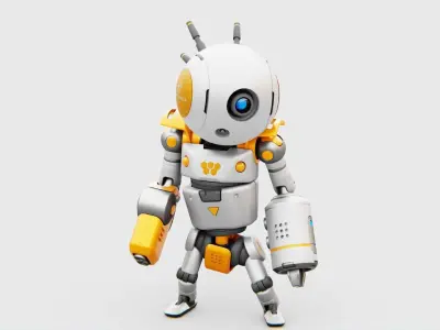 INDUSTRIAL BOT RIGGED 3D model