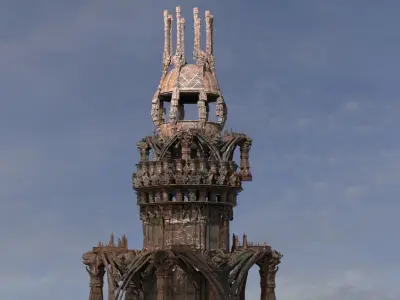  Basra mountain central domes 3D model