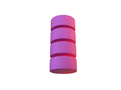 Nand Flash Memory MLC Structure v1 007 Low-poly 3D model