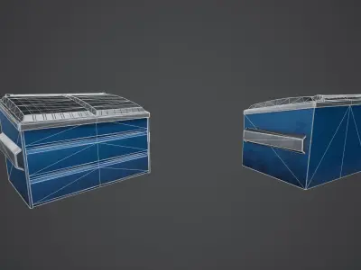 Stylized Dumpster Low-poly 3D model