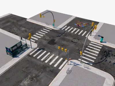 Road Street Collection 3D model