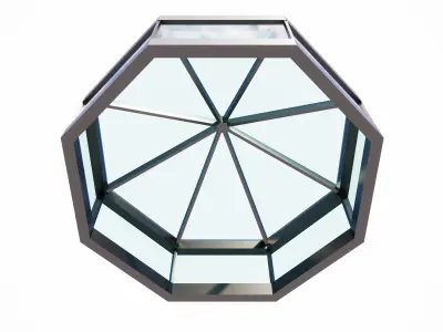 Hexagonal Glass Dome  3D model