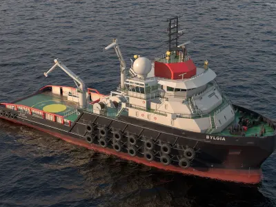  Bylgia Deep-Sea Anchor Handling Tug Rigged 