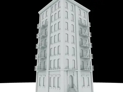 Nyc Building 09 type2 Low-poly 3D model