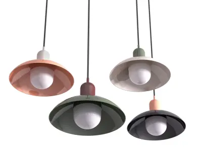Macaron Bauhaus Pendant Light 3D model