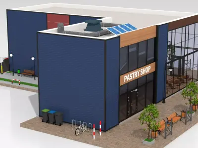 Commercial Complex Building 3D model