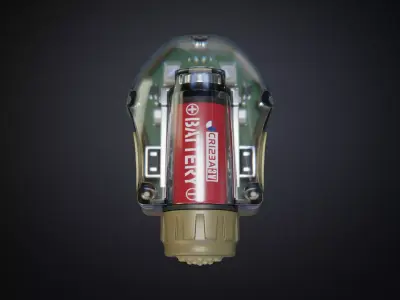 Tactical Helmet Manta Style Strobe Light high model 3D model