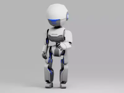 Droid rigged animated character Free low-poly 3D model