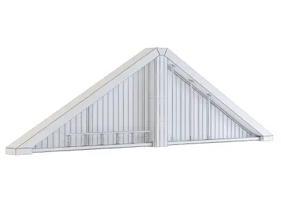 Factory Front Wall Triangle 3D model