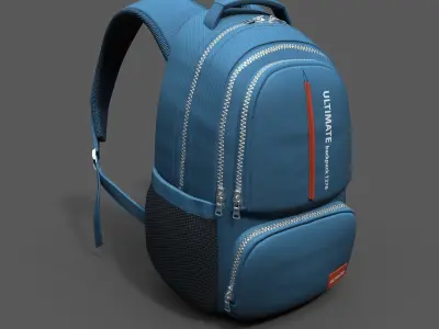 Backpack Camping Generic military combat soldier scifi fantasy  Low-poly 3D model