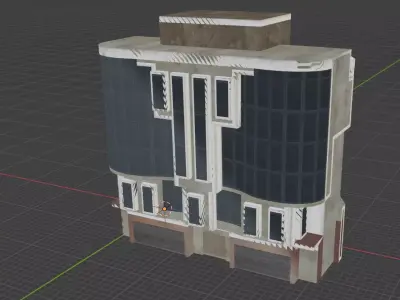 building 10 Low-poly 3D model get