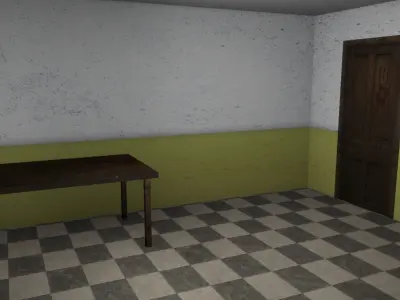 Horror room model for indie game Free low-poly 3D model