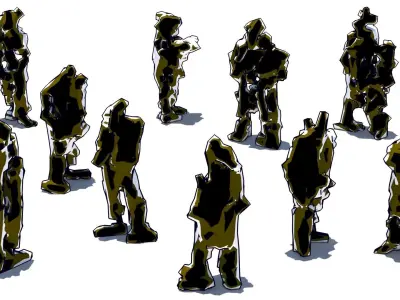 MUTANT CROWD - PACK 3 3D model