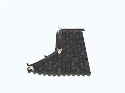 Traditional Korean Hanok Modular Roof Set 3D model