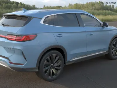  Seal U BYD Electric Family SUV Blue Rigged for Cinema 4D 