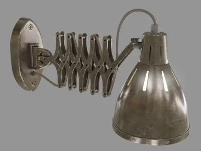 Industrial Folding Wall Light Free 3D model
