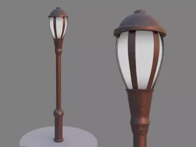 Cartoon Street Light 3D model
