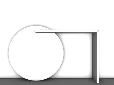 Modern Console Marble Low-poly 3D model