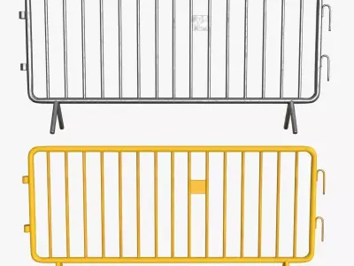 Road Safety Barrier Low-poly 3D model