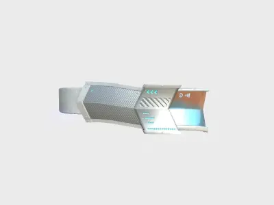 SciFi Glasses C06 White - Character Design Fashion Low-poly 3D model