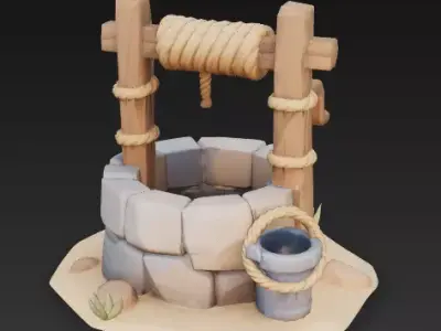 Low Poly Desert Village Pack 02 Stylized Game Ready 3D Models Low-poly 3D model