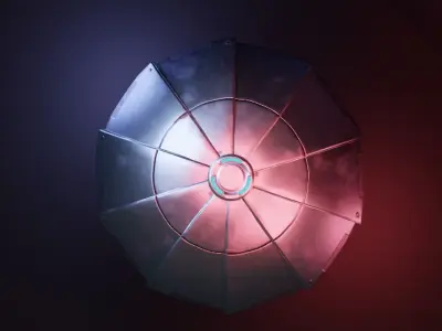 Victory Royale Umbrella Low-poly 3D model