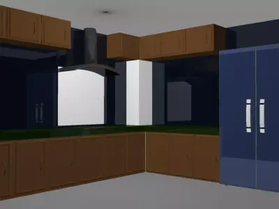 MODULAR KITCHEN II Low-poly 3D model