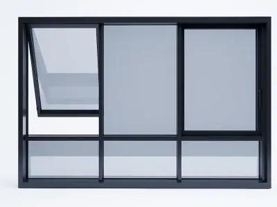 Modern Window AN01 Low-poly 3D model