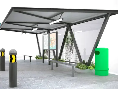 BUS SHELTER 3D model