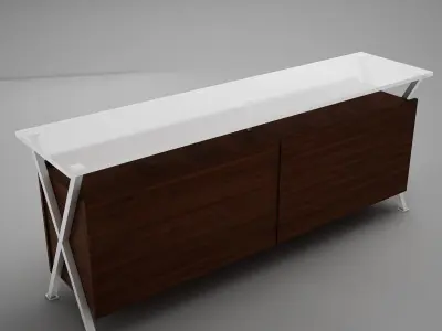 Modern Dining Room Buffet Table 3D model