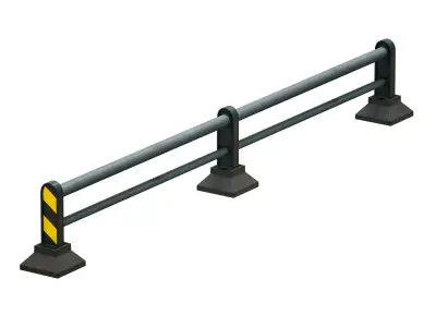 Prefabricated road barrier 3D model