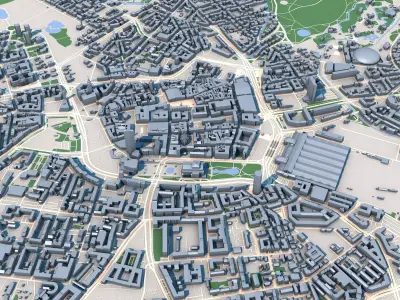 Leipzig City Germany  3D model