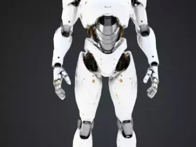 Futuristic Full Body Armored Humanoid Robot 3D Concept 3D print model