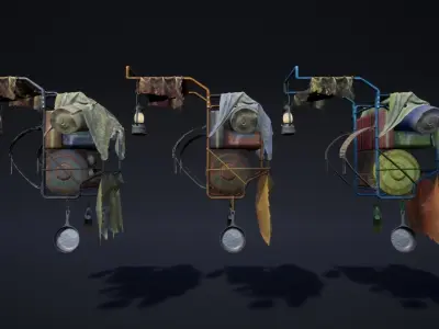 Sci-Fi Mercenaries Pack Low-poly 3D model