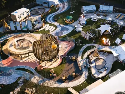 Camping Park Low-poly 3D model