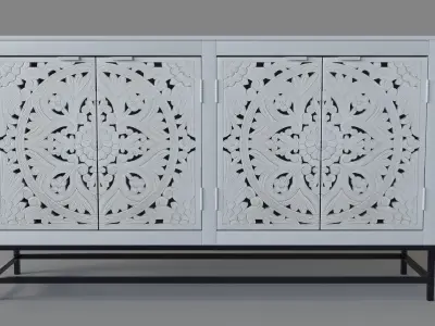 C2C Four Door Credenza 3D model
