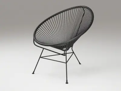 Round garden chair 3D model