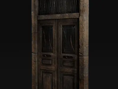 Old Door Low-poly 3D model purchase