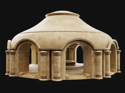 ANCIENT URBAN CITY UTILITY BUILDINGS DESERT EGYPT AAA COLLECTION Low-poly 3D model