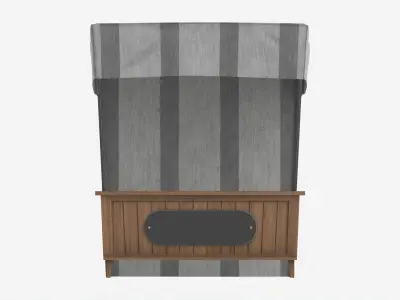 Market Fair Stall with Canopy 01 3D model