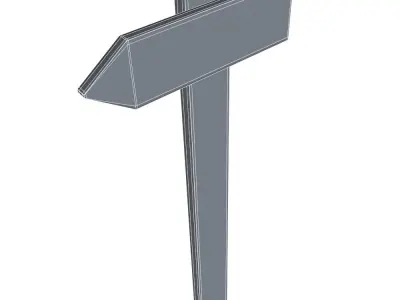 Wooden Sign Free 3D model
