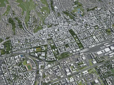 Zagreb  Low-poly 3D model