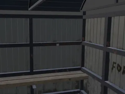 Bus stop  Low-poly 3D model